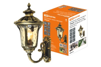 Светильник садово-парковый “Париж” 60 Вт, вверх, алюм., прозрачное/бронза, Е27, TDM