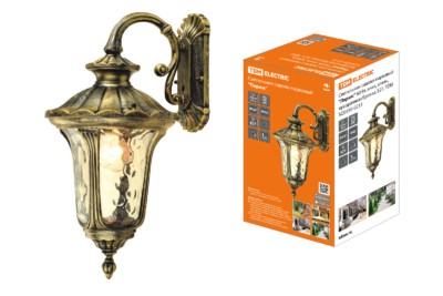 Светильник садово-парковый “Париж” 60 Вт, вниз, алюм., прозрачное/бронза, Е27, TDM