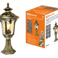 Светильник садово-парковый “Париж” 60 Вт, стойка, алюм., прозрачное/бронза, Е27, TDM