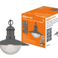 Светильник садово-парковый “Милан” 60 Вт, подвес, пластик/алюм., прозрачное/серый, Е27, TDM