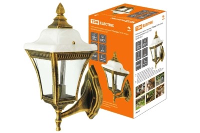 Светильник садово-парковый “Глазурь” 60 Вт, вверх, прозрачное/бронза, Е27, TDM