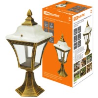 Светильник садово-парковый “Глазурь” 60 Вт, стойка, прозрачное/бронза, Е27, TDM