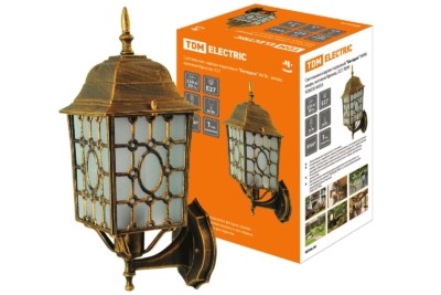 Светильник садово-парковый “Беседка” 60 Вт, вверх, матовое/бронза, Е27, TDM