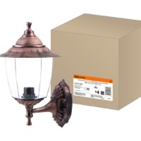 Светильник Прага Эл-11-71М 60 Вт Е27 настенный вверх медь, прозрачный плафон TDM