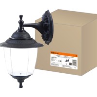 Светильник Прага Эл-11-71-1 60 Вт Е27 настенный вниз черный, прозрачный плафон TDM