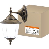 Светильник Прага Эл-11-71-1Б 60 Вт Е27 настенный вниз бронза, прозрачный плафон TDM