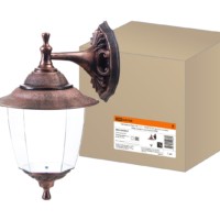 Светильник Прага Эл-11-71-1М 60 Вт Е27 настенный вниз медь, прозрачный плафон TDM