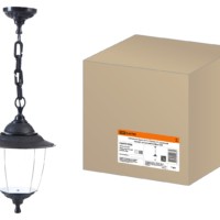 Светильник Прага Эл-11-70 60 Вт Е27 подвесной черный, прозрачный плафон TDM