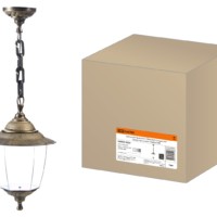 Светильник Прага Эл-11-70Б 60 Вт Е27 подвесной бронза, прозрачный плафон TDM