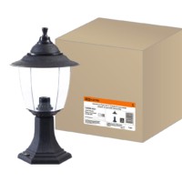 Светильник Прага Эл-11-72 60 Вт Е27 напольный черный, прозрачный плафон TDM