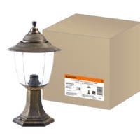 Светильник Прага Эл-11-72Б 60 Вт Е27 напольный бронза, прозрачный плафон TDM