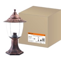 Светильник Прага Эл-11-72М 60 Вт Е27 напольный медь, прозрачный плафон TDM