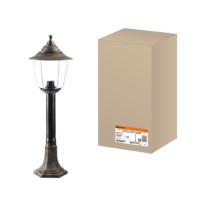 Светильник Прага Эл-11-73-075Б 60 Вт Е27 напольный на стойке h-0.75 м бронза, прозрачный плафон TDM