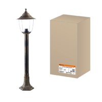 Светильник Прага Эл-11-73-100Б 60 Вт Е27 напольный на стойке h-1.0 м бронза, прозрачный плафон TDM