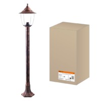 Светильник Прага Эл-11-73-125М 60 Вт Е27 напольный на стойке h-1.25м медь, прозрачный плафон TDM