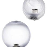 Светильник НТУ 03- 60-255 шар d=250 мм IP54 (прозрачный призма ПММА, основание плоское ПК, Е27) TDM