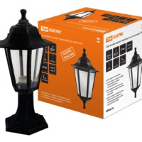 Светильник садово-парковый НТУ 06-60-001 шестигранник, стойка, пластик, черный TDM