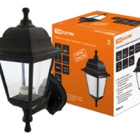 Светильник садово-парковый НБУ 04-60-001 четырехгранник, настенный, пластик, черный TDM