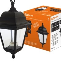 Светильник садово-парковый НСУ 04-60-001 четырехгранник, подвес, пластик, черный TDM