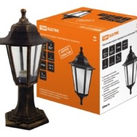 Светильник садово-парковый НТУ 06-60-001 шестигранник, стойка, пластик, бронза TDM