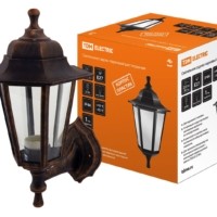 Светильник садово-парковый НБУ 06-60-001 шестигранник, настенный, пластик, медь TDM