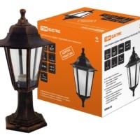 Светильник садово-парковый НТУ 06-60-001 шестигранник, стойка, пластик, медь TDM