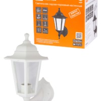 Светильник садово-парковый НБУ 06-60-001 шестигранник, настенный, пластик, белый TDM