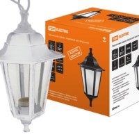 Светильник садово-парковый НСУ 06-60-001 шестигранник, подвес, пластик, белый TDM