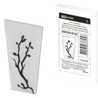 Стекло матовое с зеркальным рисунком “Сакура” (комплект 4 шт.) для светильников НБУ, НТУ, НСУ четырехгранник TDM