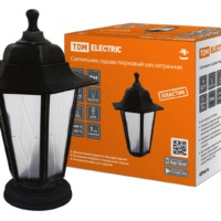 Светильник садово-парковый НТУ 06-60-001 шестигранник, напольный, пластик, расс.пластик, черный TDM