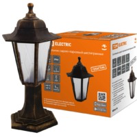 Светильник садово-парковый НТУ 06-60-001 шестигранник, стойка, пластик, расс.пластик, бронза TDM
