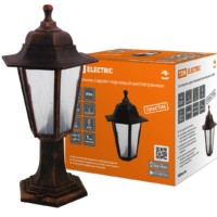 Светильник садово-парковый НТУ 06-60-001 шестигранник, стойка, пластик, расс.пластик, медь TDM