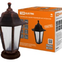 Светильник садово-парковый НТУ 06-60-001 шестигранник, напольный, пластик, расс.пластик, медь TDM