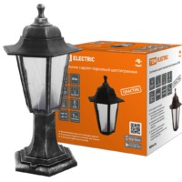 Светильник садово-парковый НТУ 06-60-001 шестигранник, стойка, пластик, расс.пластик, серебро TDM