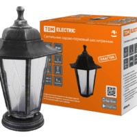 Светильник садово-парковый НТУ 06-60-001 шестигранник, напольный, пластик, расс.пластик, серебро TDM