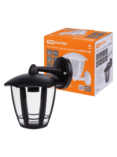 Светильник садово-парковый “СИТИ” НБУ 07-60-004 У1 6-ти гранник настенный вниз черный TDM