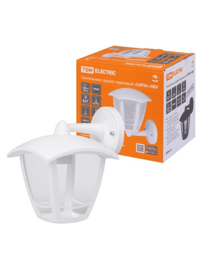 Светильник садово-парковый “СИТИ” НБУ 07-60-002 У1 4-х гранник настенный вниз белый TDM