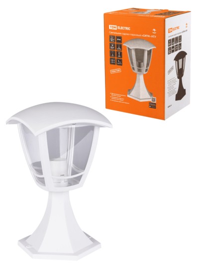 Светильник садово-парковый “СИТИ” НТУ 07-60-001 У1 4-х гранник напольный белый TDM