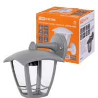 Светильник садово-парковый “СИТИ” НБУ 07-60-002 У1 4-х гранник настенный вниз серый TDM