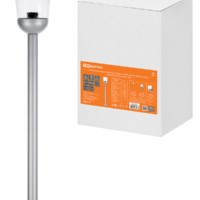 Светильник садово-парковый “Мадрид” 1х60 Вт, столб, H955 мм, алюм., прозрачное/серый, Е27, TDM