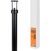 Светильник садово-парковый  “Лахти” 1х60 Вт, столб, H1000 мм алюм., прозрачное/черный, Е27, TDM