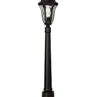 Светильник садово-парковый “Вена” 1х60 Вт, столб, H1050 мм, алюм., прозрачное/чёрный, Е27, TDM