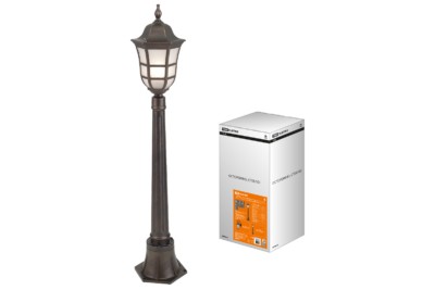 Светильник садово-парковый “Меридиан” 1х100 Вт, столб, Н1050 мм, алюм., матовое/кофейный, E27, TDM