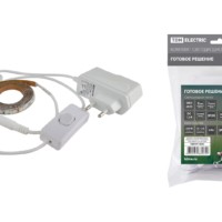 Комплект светодиодной ленты SMD2835-60 LED/м-12 В-4,8 Вт/м-IP20-3000 К (1 м), 6 Вт TDM