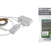 Комплект светодиодной ленты SMD2835-60 LED/м-12 В-4,8 Вт/м-IP65-3000 К (1 м), 6 Вт TDM