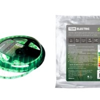 Лента светодиодная SMD2835-60 LED/м-IP65-12 В-4,8 Вт/м-зелёный (5 м) TDM