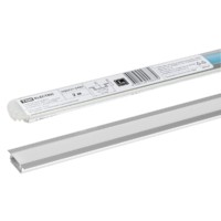 Алюминиевый профиль встраиваемый 2206 (2 м), матовый рассеиватель, 2 заглушки TDM