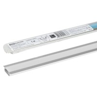 Алюминиевый профиль встраиваемый 2206 (1 м), матовый рассеиватель, 2 заглушки TDM