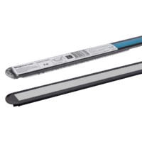 Алюминиевый профиль встраиваемый черный 2206 (2 м), матовый рассеиватель, 2 заглушки, 3 крепежа TDM