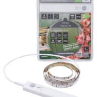 Умная подсветка SMD2835-30LED/m-IP20-5В-2,4Вт-6000К(1 м), датчик движ., 4хААА TDM